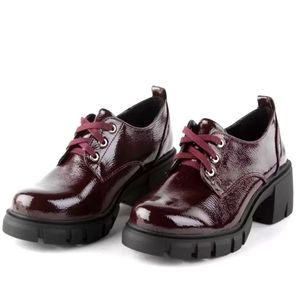 SODA - Oxford Shoes/ Heeled Loafers - Wine Burgundy Bordeaux